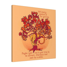 Canvas Print Only Not Every Season Is For Growing Fall Dragon Forest Spirit Wall Art Poster Room Decor 18x18 inch No Frame