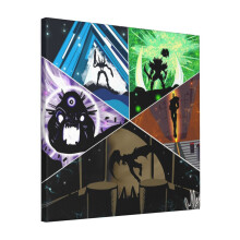 Canvas Print Only Raid Boss Wall Art Poster Room Decor 18x18 inch No Frame