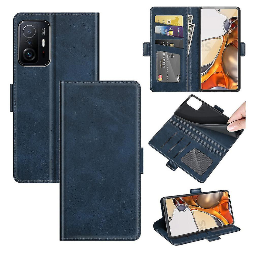 (Blue) Case For Xiaomi Mi 11T / 11T Pro Wallet Magnetic Leather Cover Compatible With Xiaomi Mi 11T / 11T Pro Blue 9152336605549