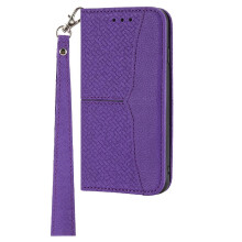(Purple) Case For Sony Xperia 10 V Flip Folio Book Hand Wallet PU Leather Cover Credit Card Holder