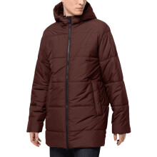 (S, Cordovan Red) Jack Wolfskin Mens North York Windproof Insulated Water Repellent Jacket Coat