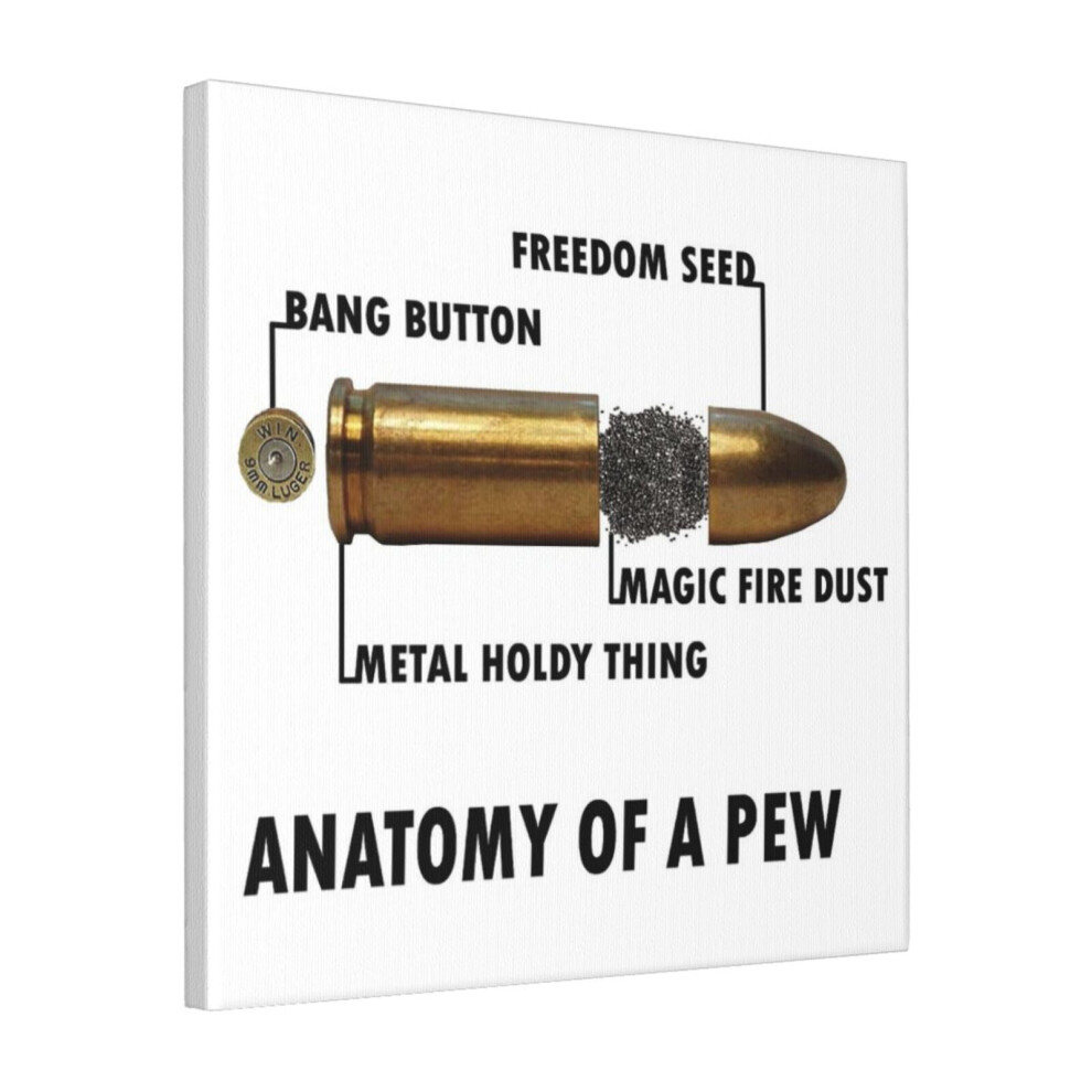 Canvas Print Only Anatomy Of A Pew FPS Bullet Deconstruction For Gamers Geeks And Nerds Wall Art Poster Room Decor 18x18 inch No Frame-image-OPC-PDPHFXN-NEW