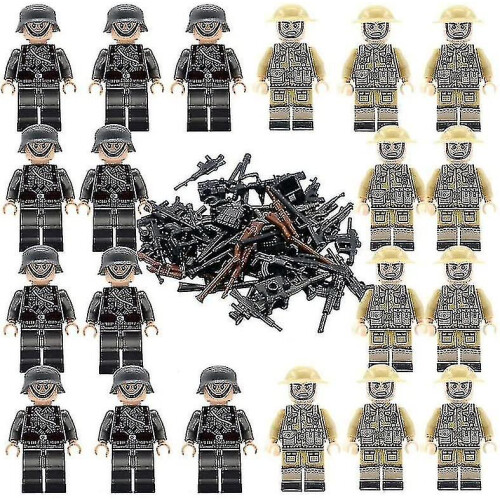 20pcs Soldiers   Weapons Mini Figures Ww2 Military Setarmy Weapons