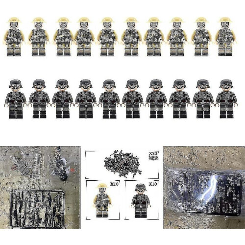 20pcs Soldiers   Weapons Mini Figures Ww2 Military Setarmy Weapons 1