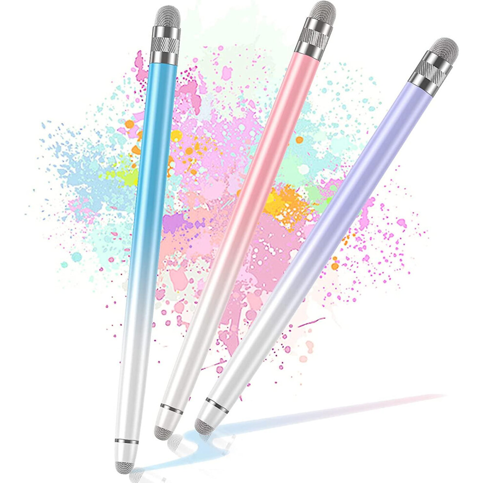 3Pcs Stylus Pens For Touch Screens, Stylus Pen For Iphone/Ipad/Tablet Android/Microsoft/Surface, Compatible With All Touch Screens() Purple/Pink/Blue 9152243188449