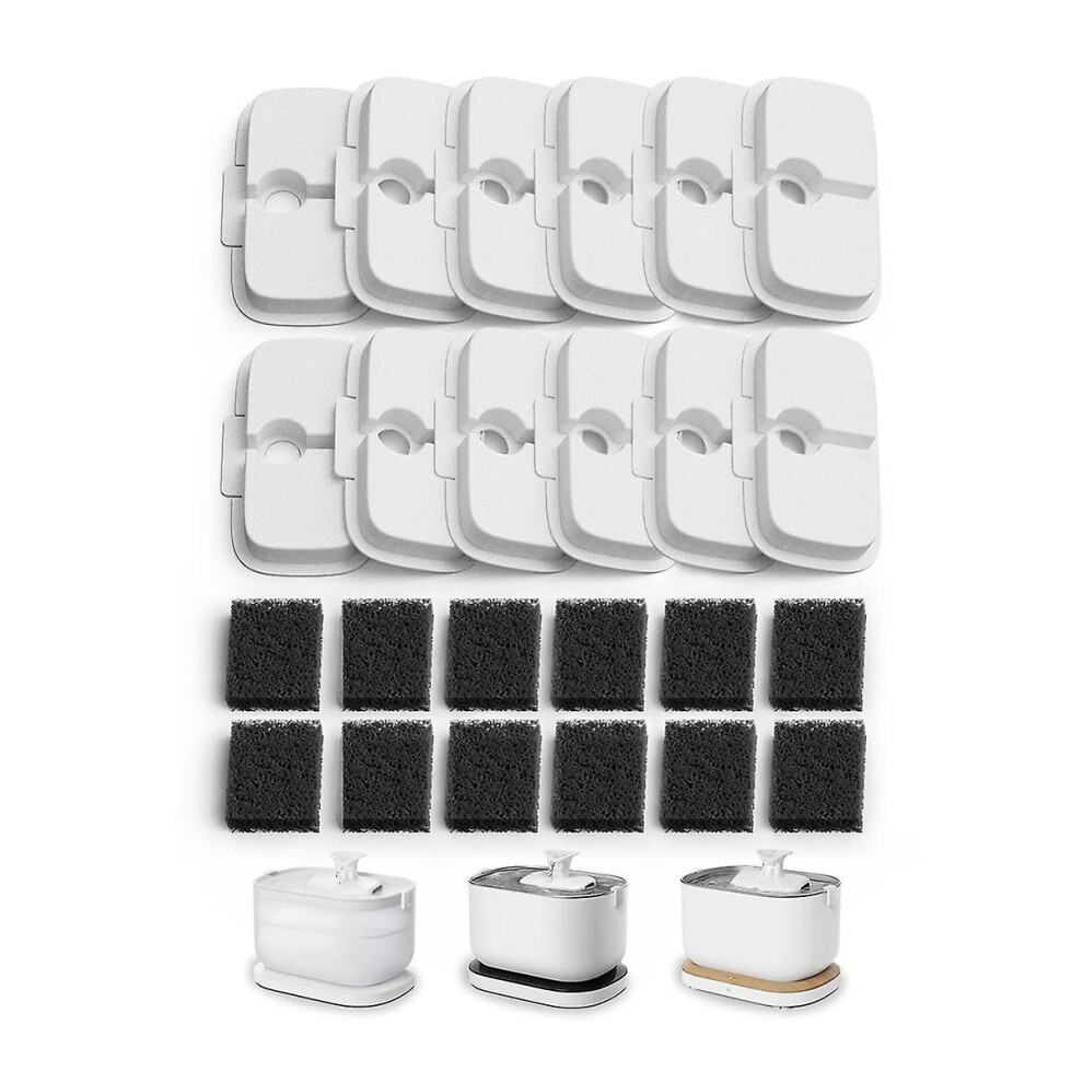 12 Pack Replacement Filters For Dockstream Wireless Water Fountain Plwf005/plwf115/wf105, Pet Fount