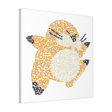 Canvas Print Only Monty Mole Wall Art Poster Room Decor 18x18 inch No Frame