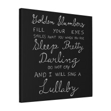 Canvas Print Only Golden Slumbers (white Letters) Wall Art Poster Room Decor 18x18 inch No Frame