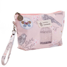 (StyleE) Portable Printed Waterproof Fabric Makeup Bag Zippered Portable Toiletries Bag