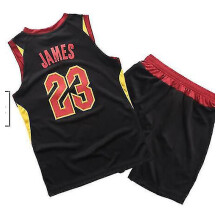 (Black James 23, XXL 13 to 14 Years) Kids Boys Basketball Kit Suit Training Sport Vest Shirt Shorts Set Tracksuit