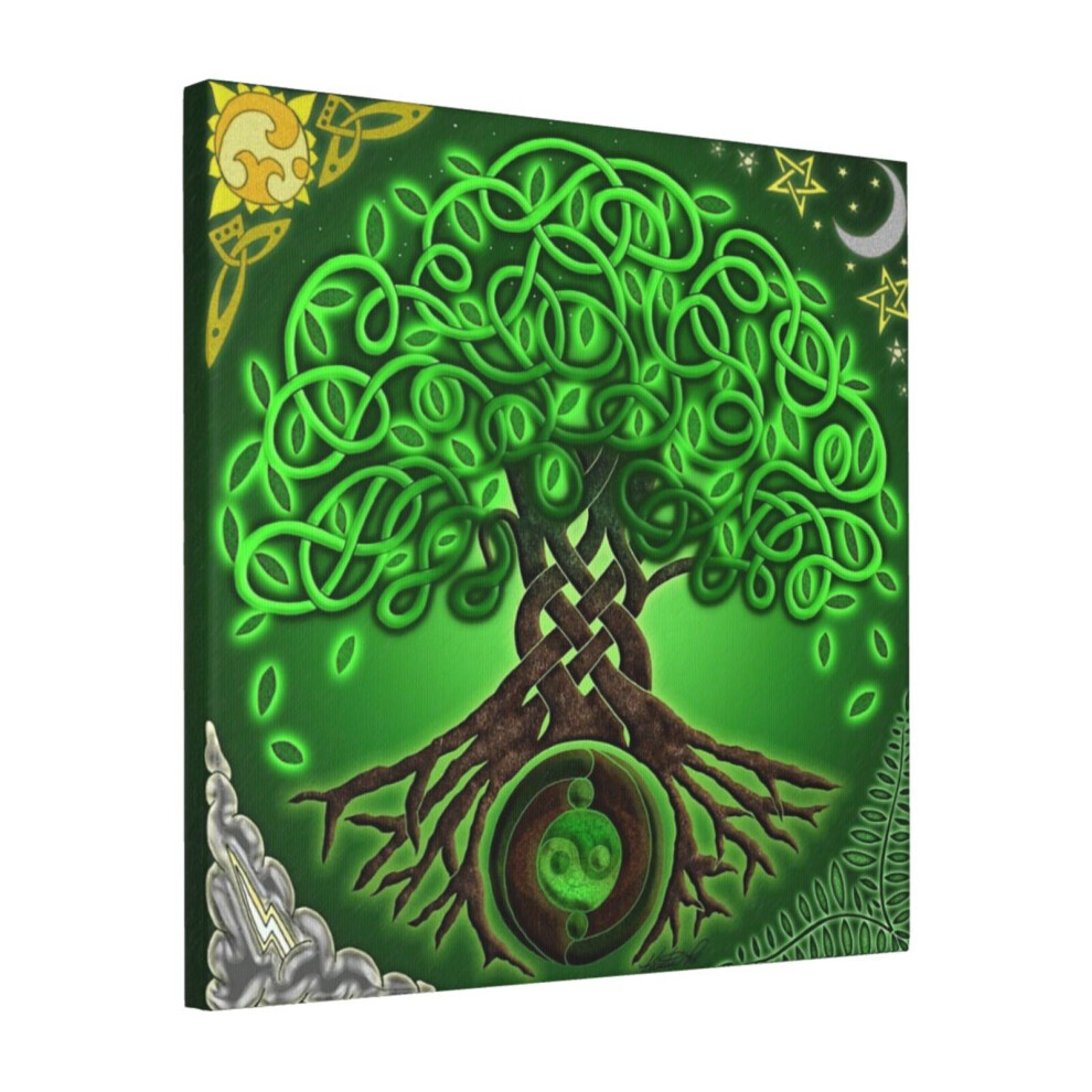 Canvas Print Only Circle Celtic Tree Of Life Wall Art Poster Room Decor 18x18 inch No Frame-image-OPC-PDPHKGJ-NEW