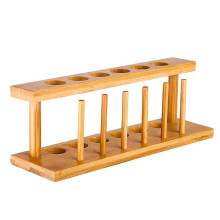 Glass Holder Practical Multifunctional Wooden 6 Shot Test Tube Stand For Cocktail