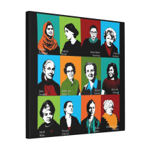Canvas Print Only Feminist Icons Wall Art Poster Room Decor 18x18 inch No Frame