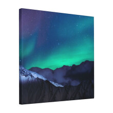 Canvas Print Only Alaska Northern Lights Night Sky Aurora Borealis Gifts Wall Art Poster Room Decor 18x18 inch No Frame