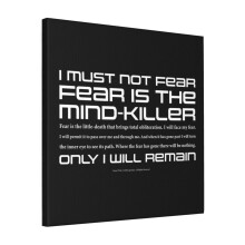 Canvas Print Only Dune Litany Against Fear Wall Art Poster Room Decor 18x18 inch No Frame