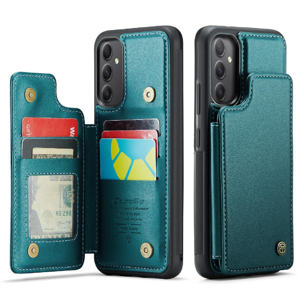 (Green) Caseme Wallet Case For Samsung Galaxy A34 5G Slim Shockproof Case Kickstand Pu Leather Card Holder Rfid Blocking Green 764762596347