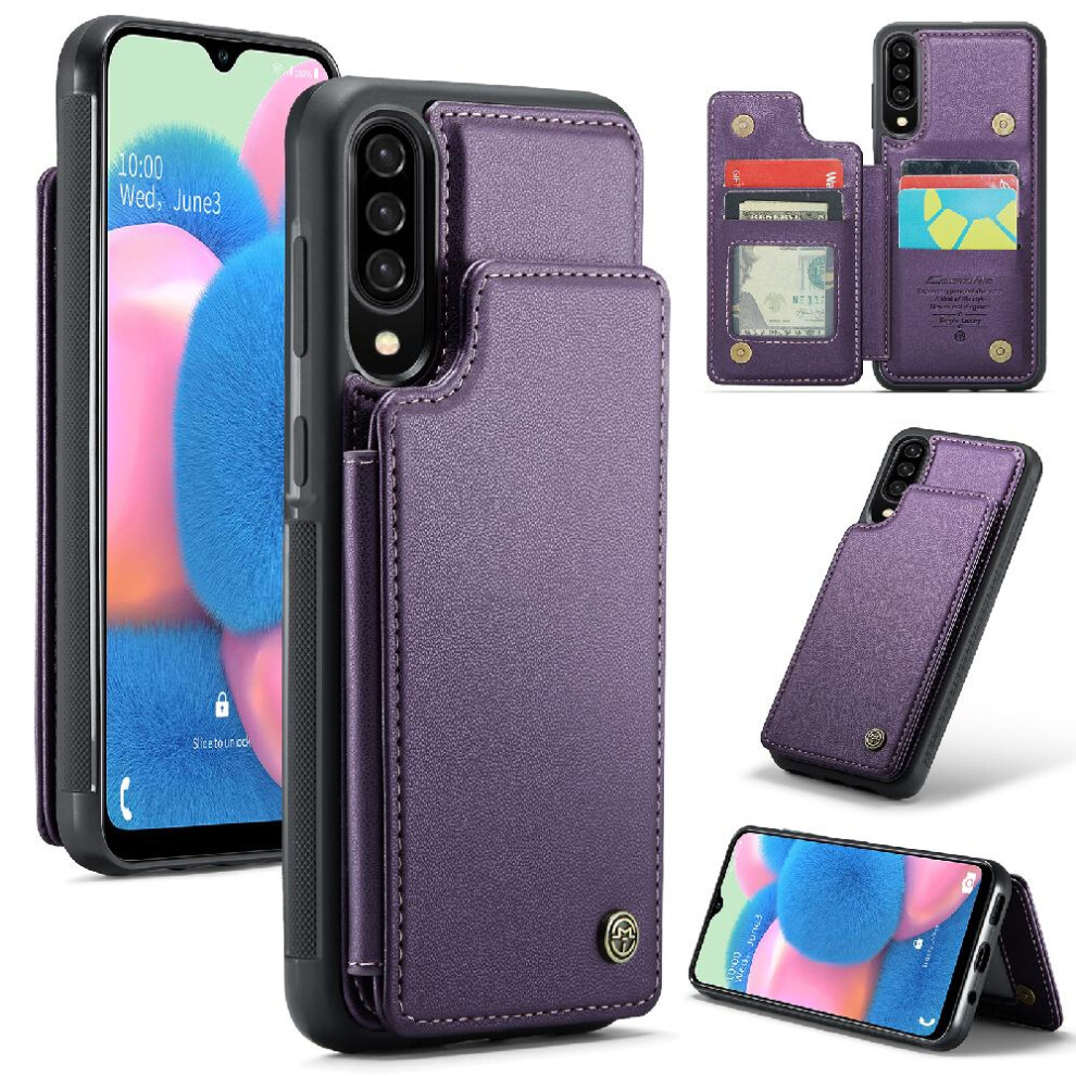 (Purple) Caseme Wallet Case For Samsung Galaxy A50/A50s/A30s Rfid Blocking Kickstand Card Holder Slim Shockproof Case Pu Leather Purple 764762596439