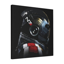 Canvas Print Only N7 Commander Shepard Mass Effect Wall Art Poster Room Decor 18x18 inch No Frame