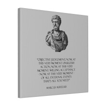 Canvas Print Only Marcus Aurelius - Stoicism Wall Art Poster Room Decor 18x18 inch No Frame