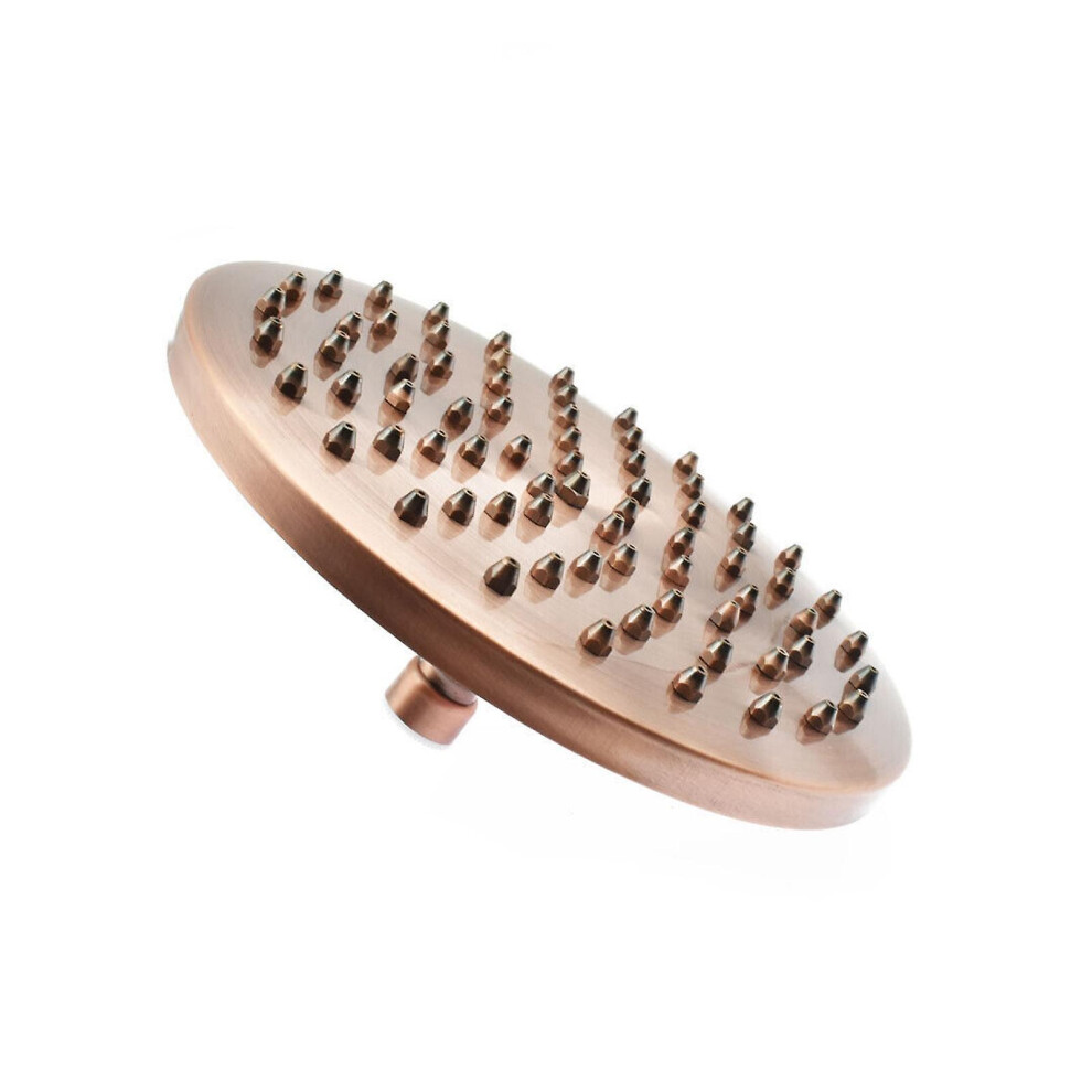 8" Inch Round Antique Red Copper Brass Rainfall Bathroom Shower Head 9152243199902