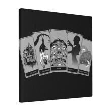 Canvas Print Only Phasmophobia Tarot Cards Wall Art Poster Room Decor 18x18 inch No Frame