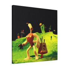 Canvas Print Only The Neverhood (High Contrast) Wall Art Poster Room Decor 18x18 inch No Frame