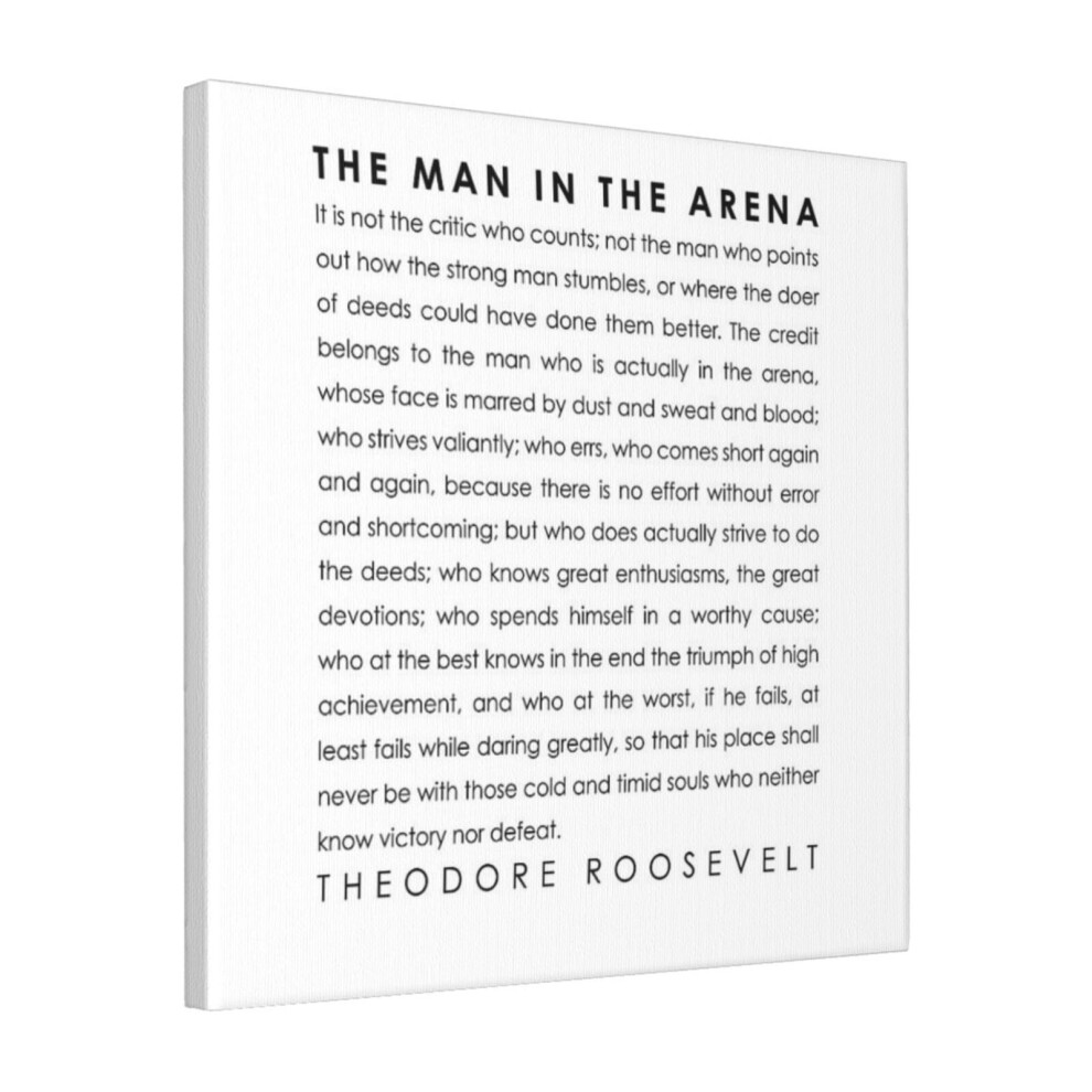 Canvas Print Only The Man In The Arena Wall Art Poster Room Decor 18x18 inch No Frame-image-OPC-PDPHSND-NEW