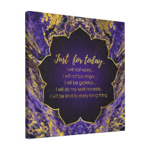Canvas Print Only Reiki Principles - Reiki Precepts Wall Art Poster Room Decor 18x18 inch No Frame