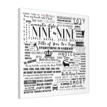 Canvas Print Only Brooklyn Nine Nine Memorable Quotes Wall Art Poster Room Decor 18x18 inch No Frame