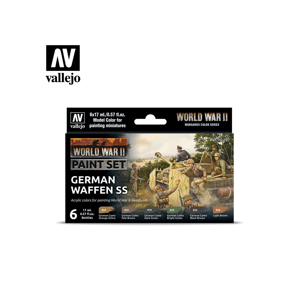 VAL70207 - AV Vallejo Model Color Set - WWII German Waffen SS (6)