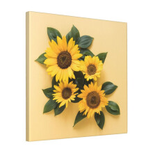 Canvas Print Only Sunflowers Forever Wall Art Poster Room Decor 18x18 inch No Frame