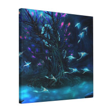 Canvas Print Only Subnautica - Glow Cove Wall Art Poster Room Decor 18x18 inch No Frame