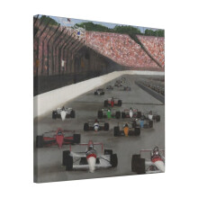 Canvas Print Only TURN FOUR IN INDY Wall Art Poster Room Decor 18x18 inch No Frame