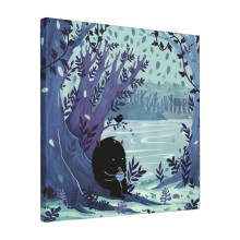 Canvas Print Only A Quiet Spot Of Tea Wall Art Poster Room Decor 18x18 inch No Frame