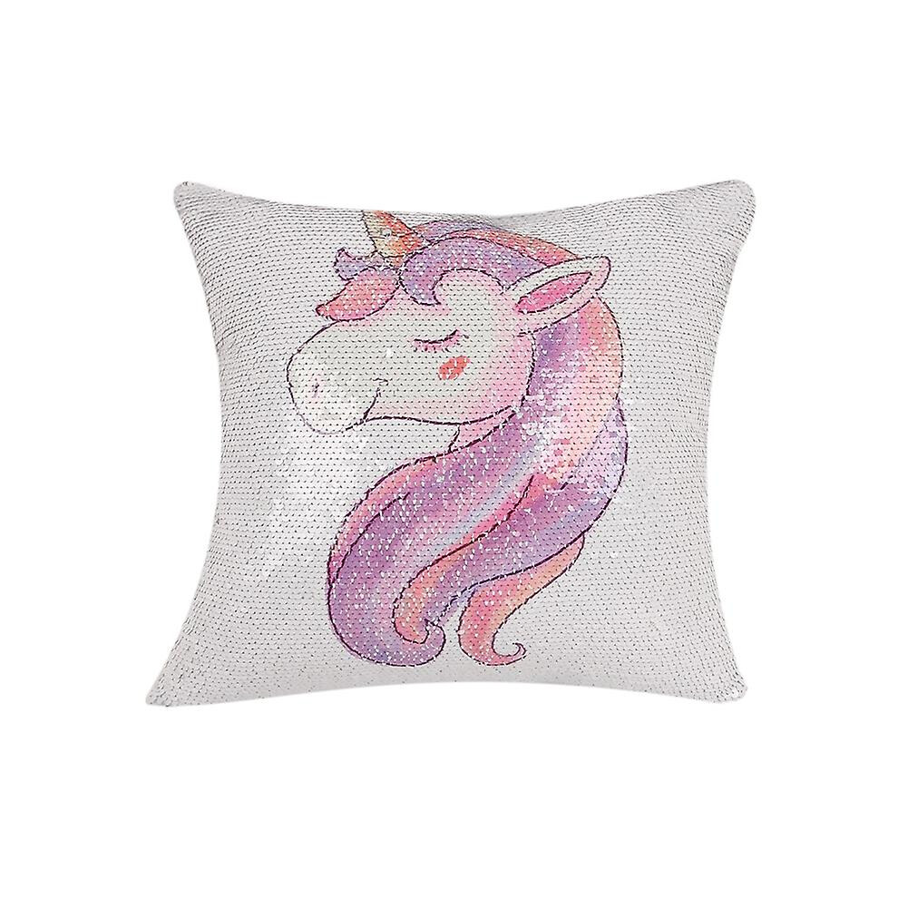(Style 5) Sequin Unicorn Decorative Cushion Covers, Size: 40cm X 40cm-image-OPC-PDPHV9Y-NEW