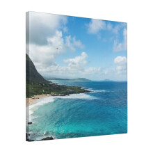 Canvas Print Only Waimanalo From Makapu'u Point Wall Art Poster Room Decor 18x18 inch No Frame