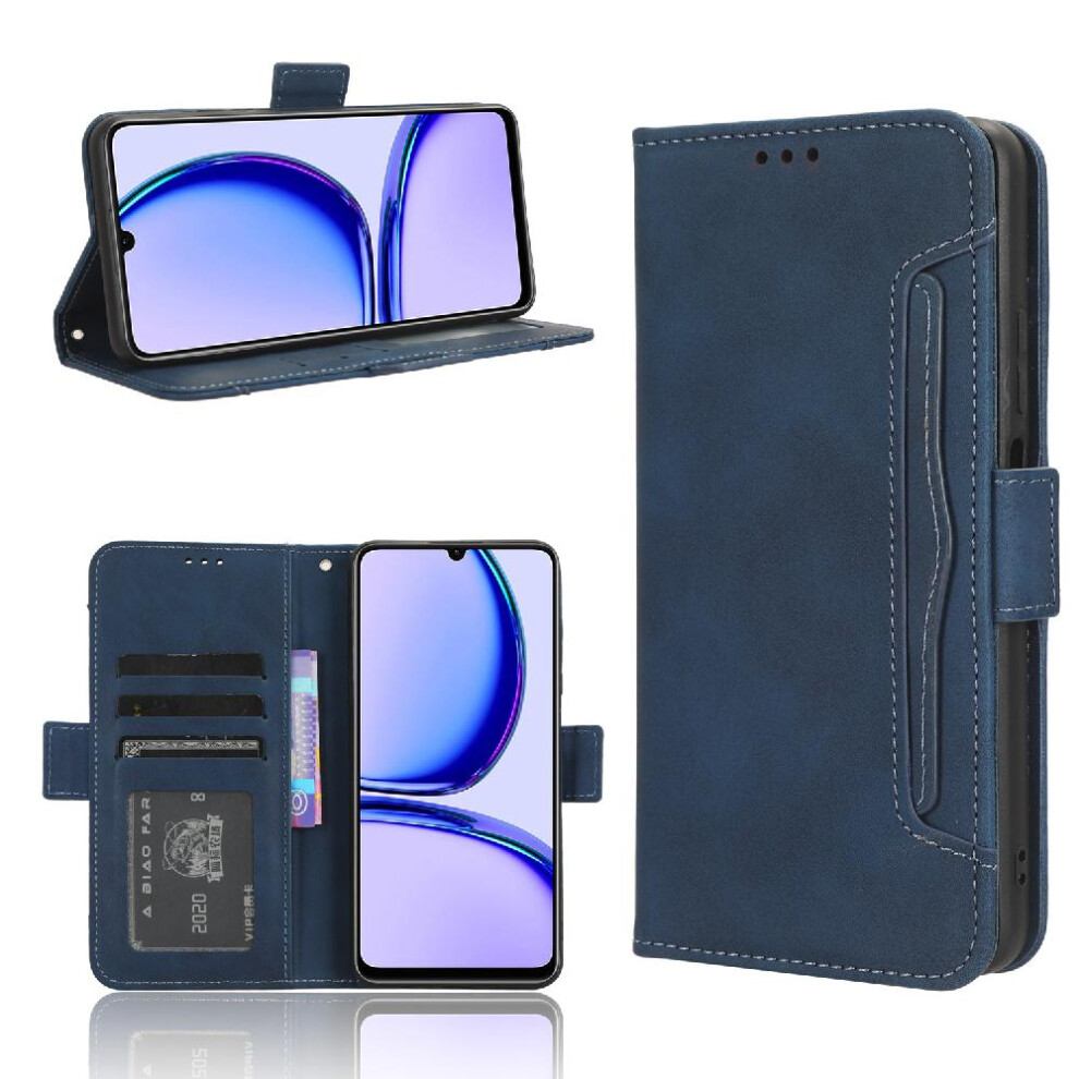 (Blue) Case For Realme Narzo N53 4G Adjustable Detachable Card Holder Magnetic Closure Leather Wallet Cover Blue 764762598907