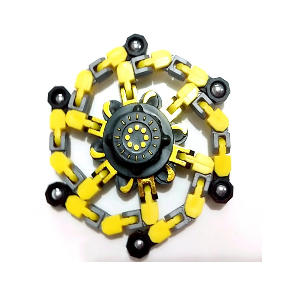 Photos - Other Toys  Creative Fingertip Gyro Deformation Toy - Decompression Puzzle Machine with Chain Robots(Yellow)