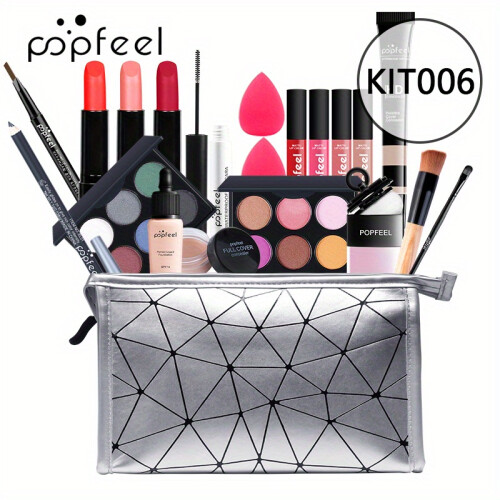 (KIT006) Professional Makeup Set for Women - Includes Eyeshadow Palette, Makeup Tools