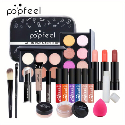 (KIT002) Professional Makeup Set for Women - Includes Eyeshadow Palette, Makeup Tools