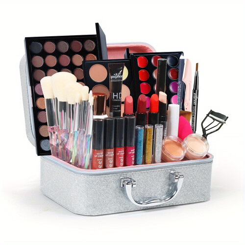 (KIT014C) Professional Makeup Set for Women - Includes Eyeshadow Palette, Makeup Tools