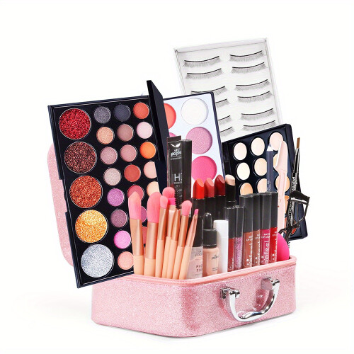 (KIT014B) Professional Makeup Set for Women - Includes Eyeshadow Palette, Makeup Tools