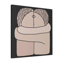 Canvas Print Only The Kiss Brancusi Sculpture Wall Art Poster Room Decor 18x18 inch No Frame