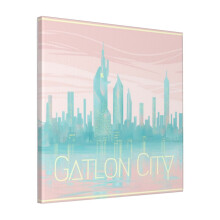 Canvas Print Only Gatlon City Wall Art Poster Room Decor 18x18 inch No Frame