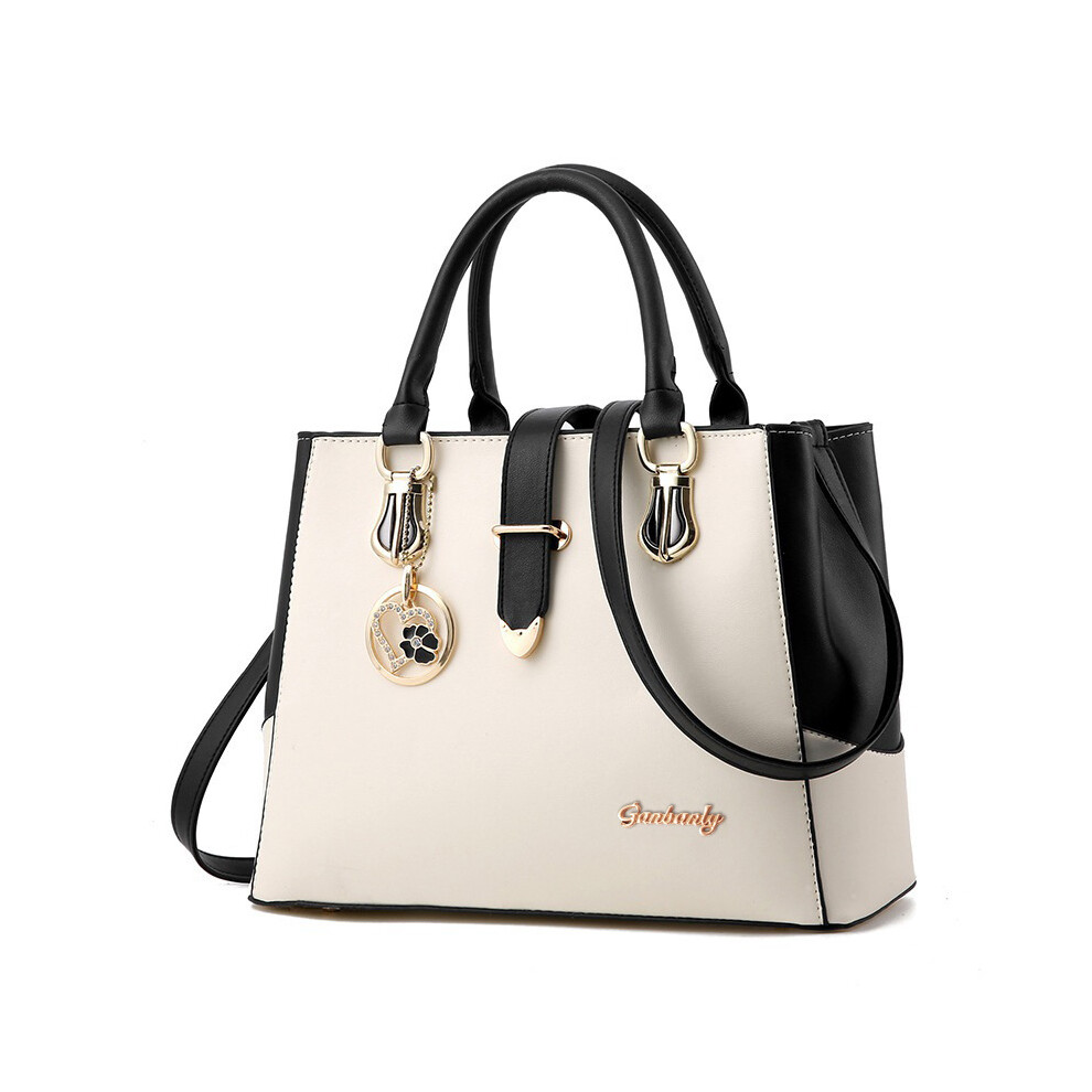 Rywolt (White) Color Block Womens Large Capacity Shoulder Bag Crossbody Bag Handbag Durable