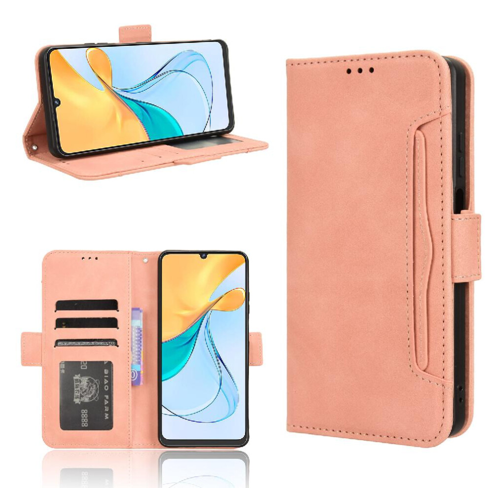 (Pink) Case For Zte Blade V50 Vita 4G Leather Wallet Cover Adjustable Detachable Card Holder Magnetic Closure Pink 764762599690
