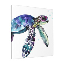 Canvas Print Only Sea Turtle Wall Art Poster Room Decor 18x18 inch No Frame