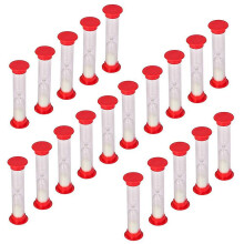 30 Sec Sand Timer Hourglass Sandglass Clock Countdown Bulk Toy Set Kids Games Pack Of 20 (white San