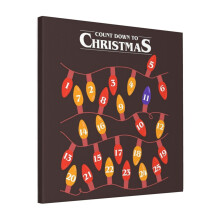 Canvas Print Only Stranger Things Christmas Lights Advent Calendar Wall Art Poster Room Decor 18x18 inch No Frame