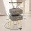 Costway Modern Bedside Table End Table W/ 2 Drawer Charging Station Metal Legs 6